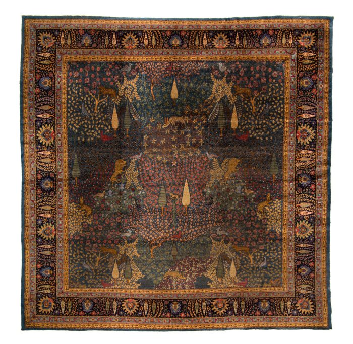 Antique Indian Agra 11'11"&times;11'11"