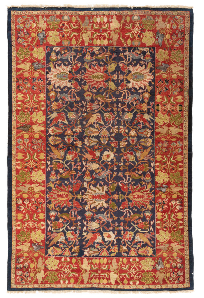 Antique Indian Agra Rug 4'3"&times;6'6"