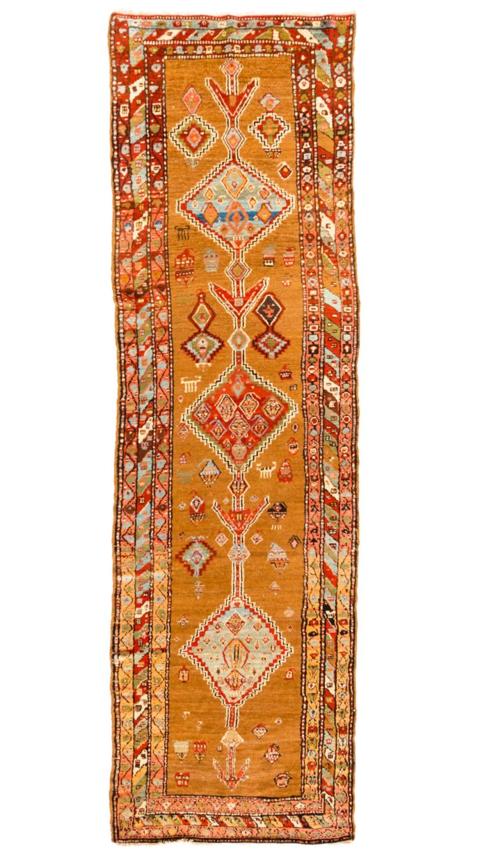 Antique Persian Bakshaish 3'8"&times;12'0"
