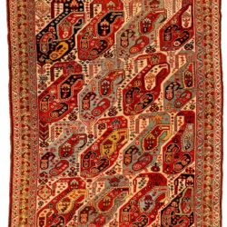 Antique Persian Khamseh 5'5"×7'9"
