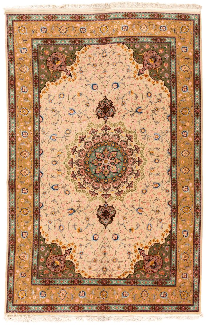 Antique Persian Tabriz 6'7"&times;10'7"
