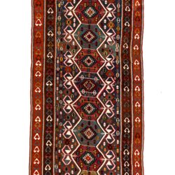 Antique Turkish Kagizman Kilim 4'7"×13'7"