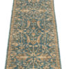 New Afghani Light Blue Floral Field Runner 2'7"&times;11'8"