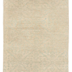 New Antique-Style Afghani Rug 4'4"×5'7"