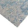 New Indo Ikat Contemporary Blue Floral Field Rug 8'10"&times;12'0"