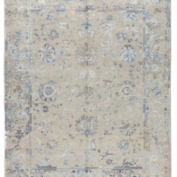New Indo Ikat Contemporary Floral Field Rug 8'0"×10'1"