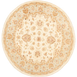 New Pak Oushak Round Floral Field Rug 8'1"×8'1"