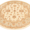 New Pak Oushak Round Floral Field Rug 8'1"&times;8'1"
