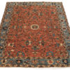 New Pak Serapi Rug with Muted Coral and Light Blue Colors 6'1"&times;8'10"