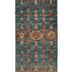 New Pakistani Transitional Hand-Knotted Tribal Wool Runner 2'8"×10'0"