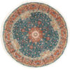 New Sino-Persian Round Central Medallion Floral Rug 8'0"&times;8'0"
