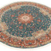 New Sino-Persian Round Central Medallion Floral Rug 8'0"&times;8'0"