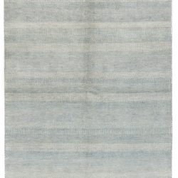 New Transitional Light Blue and Ivory Rug 6'2"×9'1"