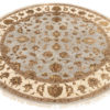 New Wool & Silk Jaipur Round Floral Field Rug 7'10"&times;8'1"