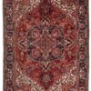 Semi-Antique Hand Knotted Wool Heriz Rug 7'7"&times;11'1"