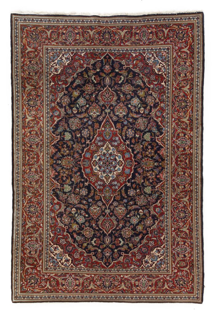 Semi-Antique Persian Kashan 4'9"&times;7'1"