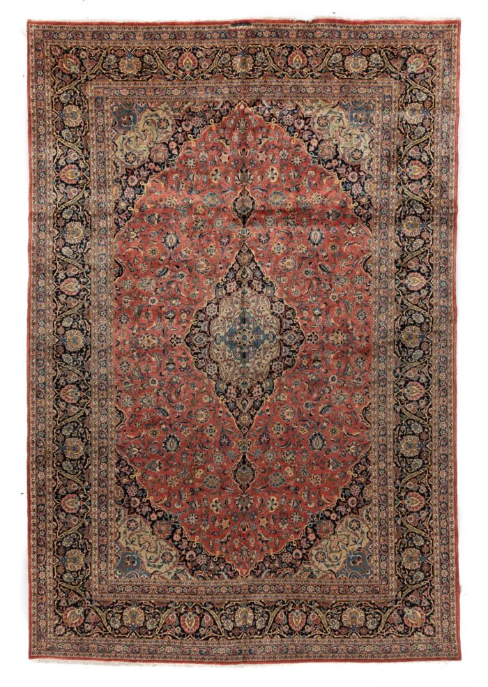 Semi-Antique Persian Kashan 8'10"&times;13'1"