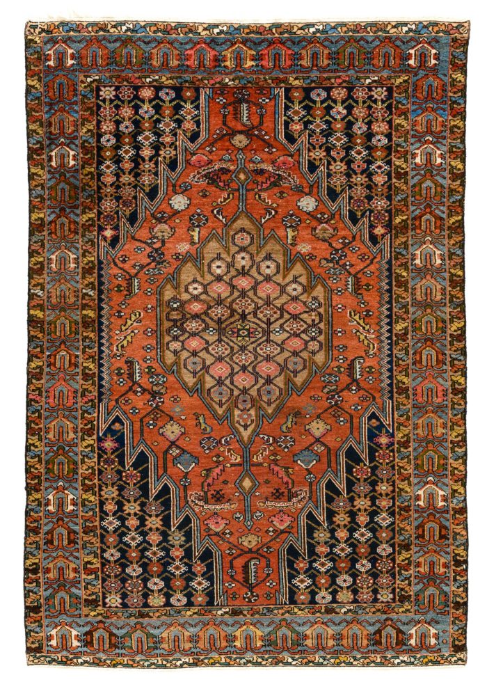 Semi-Antique Persian Maslaghan 4'3"&times;6'1"